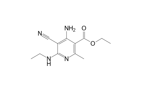 4-Amino-5-cyano-2-methyl-6-ethylamino-nicotinic acid ethyl ester