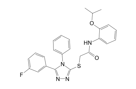 acetamide, 2-[[5-(3-fluorophenyl)-4-phenyl-4H-1,2,4-triazol-3-yl]thio]-N-[2-(1-methylethoxy)phenyl]-