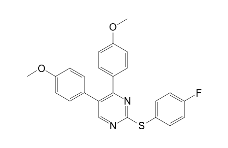 4,5-bis(p-methoxyphenyl)-2-[(p-fluorophenyl)thio]pyrimidine
