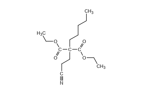 (2-cyanoethyl)pentylmalonic acid, diethyl ester