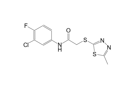 acetamide, N-(3-chloro-4-fluorophenyl)-2-[(5-methyl-1,3,4-thiadiazol-2-yl)thio]-