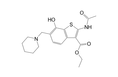 ethyl 2-(acetylamino)-7-hydroxy-6-(1-piperidinylmethyl)-1-benzothiophene-3-carboxylate
