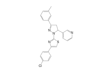 3-(m-Tolyl)-1-[4'-(4"-chlorophenyl)-2'-thiazolyl)-5-(3'-pyridyl)-2-pyrazoline