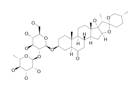 25R-3-BETA,17-ALPHA-DIHYDROXY-5-ALPHA-SPIROSTAN-6-ONE-3-O-ALPHA-L-RHAMNOPYRANOSYL-(1->2)-BETA-D-GLUCOPYRANOSIDE