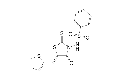 N-[(5Z)-4-oxo-5-(2-thienylmethylene)-2-thioxo-1,3-thiazolidin-3-yl]benzenesulfonamide