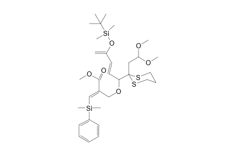 (2E)-Methyl 2-{(E)-4'-tert-Butyldimethylsiloxy-1'-[2"-(2"',2"'-Dimethoxyethyl)-1",3"-dithian-2"-yl]penta-2',4'-dienyloxymethyl}-3-[dimethyl(phenyl)silyl]propenoate