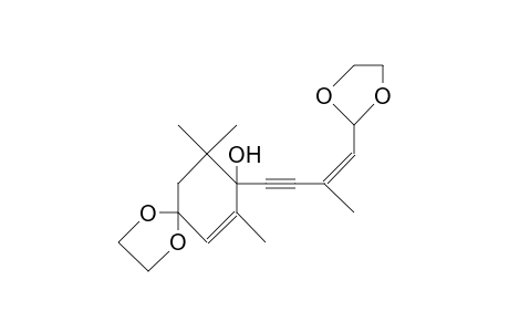 1,4-Dioxaspiro[4.5]dec-6-en-8-ol, 8-[4-(1,3-dioxolan-2-yl)-3-methyl-3-buten-1-ynyl]-7,9,9-trimethyl-, (Z)-