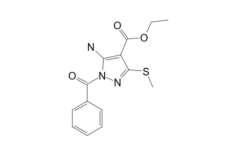 5-Amino-1-benzoyl-3-methylsulfanyl-1H-pyrazole-4-carboxylic acid ethyl ester