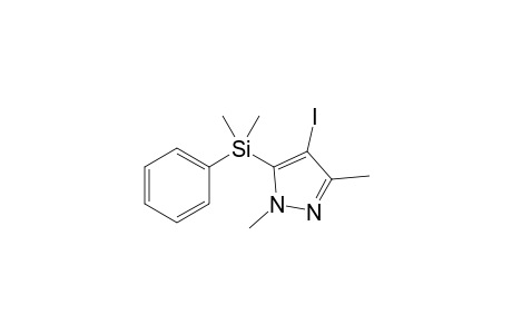 4-Iodo-5-dimethylphenylsilyl-1,3-dimethylpyrazole