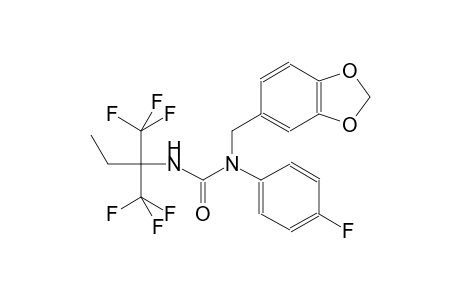 N-(1,3-benzodioxol-5-ylmethyl)-N'-[1,1-bis(trifluoromethyl)propyl]-N-(4-fluorophenyl)urea