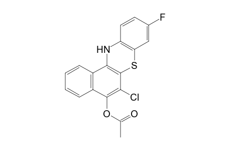 6-chloro-9-fluoro-12H-benzo[a]phenothiazin-5-ol, acetate(ester)