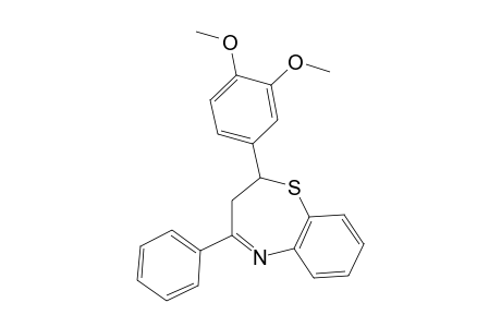 2,3-dihydro-2-(3,4-dimethoxyphenyl)-4-phenyl-1,5-benzothiazepine