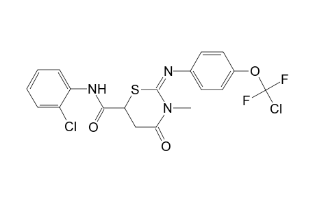 2-({4-[chloro(difluoro)methoxy]phenyl}imino)-N-(2-chlorophenyl)-3-methyl-4-oxo-1,3-thiazinane-6-carboxamide