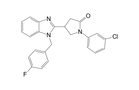 1-(3-Chlorophenyl)-4-{1-[(4-fluorophenyl)methyl]-1H-1,3-benzodiazol-2-yl}pyrrolidin-2-one