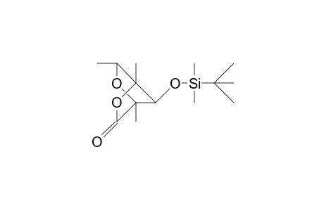 7-exo-<T-Butyl-dimethylsiloxy)-1,4,5-anti-trimethyl-3,6-dioxa-bicyclo(2.2.1)heptan-3-one