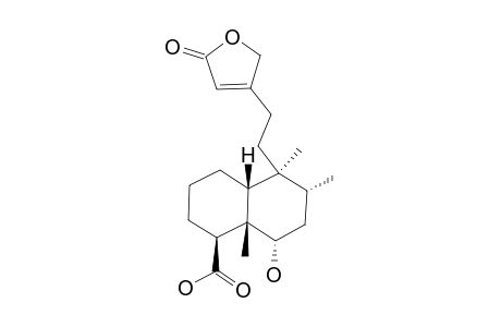 5-(Hydroxy)-2,3,6-trimethyl-2-[2-(5-oxodihydrofuran-3-yl)ethyl]bicyclo[4.4.0]decan-7-carboxylic acid