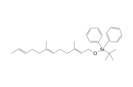 tert-butyl(((2E,6E,10E)-3,7-dimethyldodeca-2,6,10-trien-1-yl)oxy)diphenylsilane