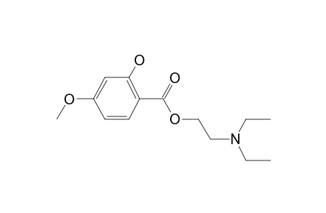 Benzoic acid, 2-hydroxy-4-methoxy-, 2-(diethylamino)ethyl ester