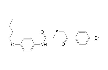 acetamide, 2-[[2-(4-bromophenyl)-2-oxoethyl]thio]-N-(4-butoxyphenyl)-