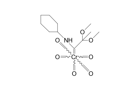 (Cyclohexylamino(1,1-dimethoxyethyl)carbene)pentacarbonylchromium