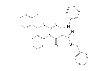 3-(Benzylthio)-6-[(2-methylbenzyl)amino]-1,5-diphenyl-pyrazolo[3,4-D]pyrimidin-4-one