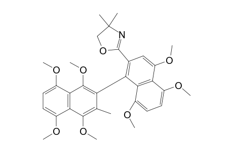 (+/-)-4,4-DIMETHYL-2-[4,5,8-TRIMETHOXY-1-(1',4',5',8'-TETRAMETHOXY-3'-METHYLNAPHTHALEN-2'-YL)-NAPHTHALEN-2-YL]-4,5-DIHYDROOXAZOLE