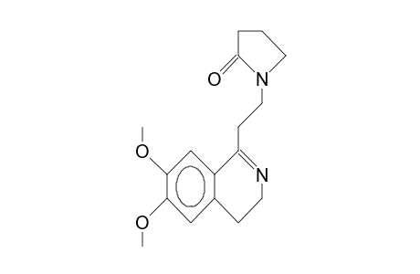 3,4-DIHYDRO-6,7-DIMETHOXY-1-(BETA-2'-PYRROLIDON-1'-YLETHYL)-ISOQUINOLIN