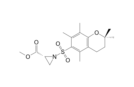 (2R)-METHYL_N-(2,2,5,7,8-PENTAMETHYLCHROMAN-6-YLSULFONYL)AZIRIDINE-2-CARBOXYLATE