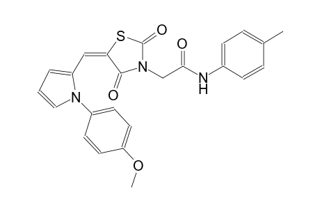 2-((5E)-5-{[1-(4-methoxyphenyl)-1H-pyrrol-2-yl]methylene}-2,4-dioxo-1,3-thiazolidin-3-yl)-N-(4-methylphenyl)acetamide