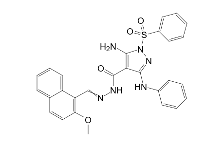 5-Amino-N-((2-methoxynaphthalen-1-yl)methylene)-3-(phenylamino)-1-(phenylsulfonyl)-1H-pyrazole-4-carbohydrazide