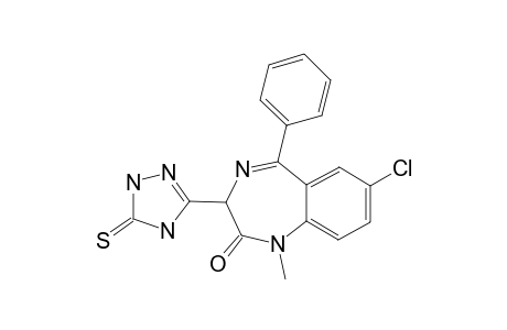 3-(3'-AMINO-3'-THIO-1',2',4'-TRIAZOL-5'-YL)-7-CHLORO-1,3-DIHYDRO-1-METHYL-5-PHENYL-2H-1,4-BENZODIAZEPIN-2-ONE