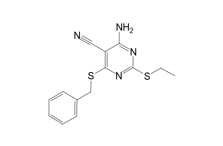 4-Amino-6-benzylthio-5-cyano-2-ethylthiopyrimidine
