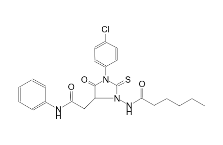 4-imidazolidineacetamide, 1-(4-chlorophenyl)-5-oxo-3-[(1-oxohexyl)amino]-N-phenyl-2-thioxo-