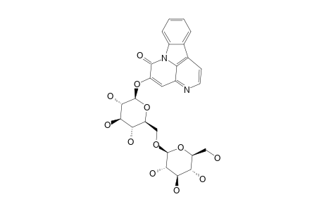 BRUCEOLLINE-B;5-O-BETA-D-GLUCOPYARNOSYL-(1->6)-BETA-D-GLUCOPYARNOSYLCANTHIN-6-ONE