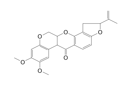 1,2,12,12a-tetrahydro-2-isopropenyl-8,9-dimethhoxy[1]benzopyrano-[3,4-furo[2,3-H][1]benzopyran-6(6aH)-one
