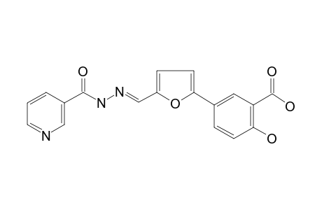 2-Hydroxy-5-(5-{[(3-pyridinylcarbonyl)hydrazono]methyl}-2-furyl)benzoic acid