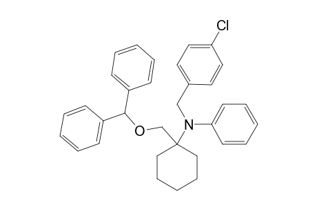 N-[(DIPHENYLMETHOXY)-METHYL-CYCLOHEXYL]-N-(4-CHLORO-BENZYL)-BENZENAMINE