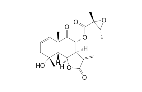 8.alpha.-((2'R,3'R)-2',3'-Epoxy-2'-methylbutyryloxy)-4.alpha.-hydroxy-9-oxo-5.beta.H-eudesm-1,11(13)-dien-6.beta.,12-olide