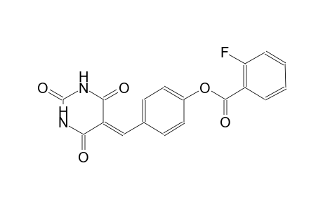 4-[(2,4,6-Trioxotetrahydro-5(2H)-pyrimidinylidene)methyl]phenyl 2-fluorobenzoate