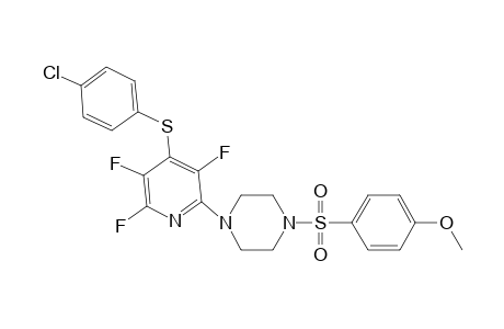 1-[4-(4-chlorophenyl)sulfanyl-3,5,6-trifluoro-2-pyridyl]-4-(4-methoxyphenyl)sulfonyl-piperazine