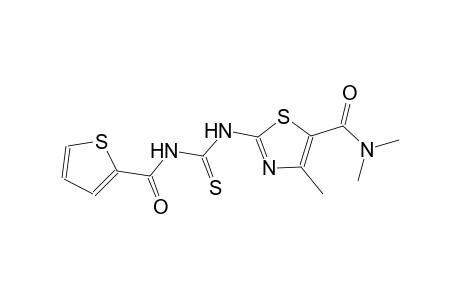 N,N,4-trimethyl-2-({[(2-thienylcarbonyl)amino]carbothioyl}amino)-1,3-thiazole-5-carboxamide