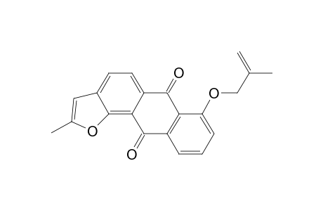 2-Methyl-7-(2'-methylprop-2'-enyloxy)-6,11-dihydroanthra[1,2-b]furan-6,11-dione