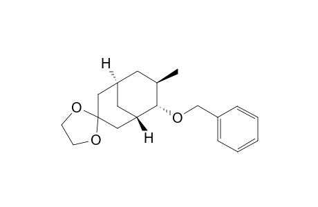 Spiro[bicyclo[3.3.1]nonane-3,2'-[1,3]dioxolane], 7-methyl-6-(phenylmethoxy)-, (1.alpha.,5.alpha.,6.alpha.,7.beta.)-(.+-.)-