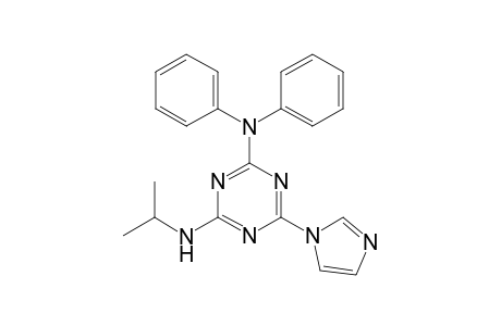 6-imidazol-1-yl-4-N,4-N-diphenyl-2-N-propan-2-yl-1,3,5-triazine-2,4-diamine