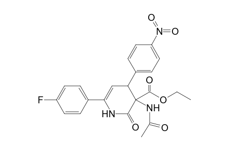 Ethyl 3-acetylamino-3,4-dihydro-4-(4-nitrophenyl)-6-(4-fluorophenyl)-2(1H)-pyridone-3-carboxylate