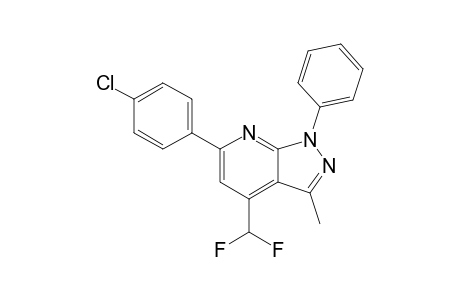 6-(4-Chlorophenyl)-4-(difluoromethyl)-3-methyl-1-phenyl-1H-pyrazolo[3,4-b]pyridine