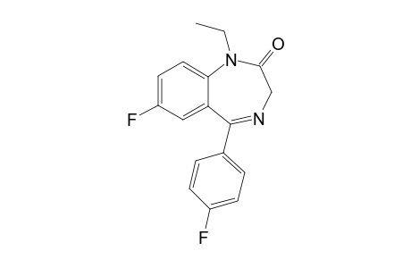 1-ethyl-7-fluoro-5-(4-fluorophenyl)-2,3-dihydro-1H-1,4-benzodiazepin-2-one