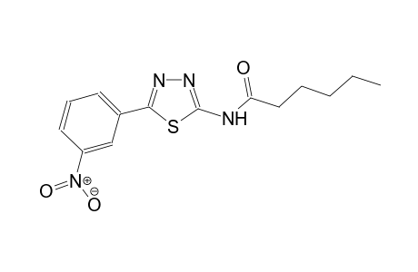 N-[5-(3-nitrophenyl)-1,3,4-thiadiazol-2-yl]hexanamide