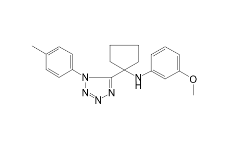 (3-Methoxy-phenyl)-[1-(1-p-tolyl-1H-tetrazol-5-yl)-cyclopentyl]-amine