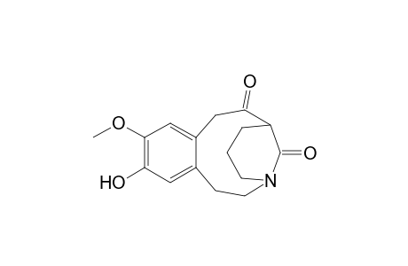 12-hydroxy-11-methoxy-1,2,4,5,6,7,8,9-octahydro-3,7-methano-3-benzazacycloundecine-8,14-dione